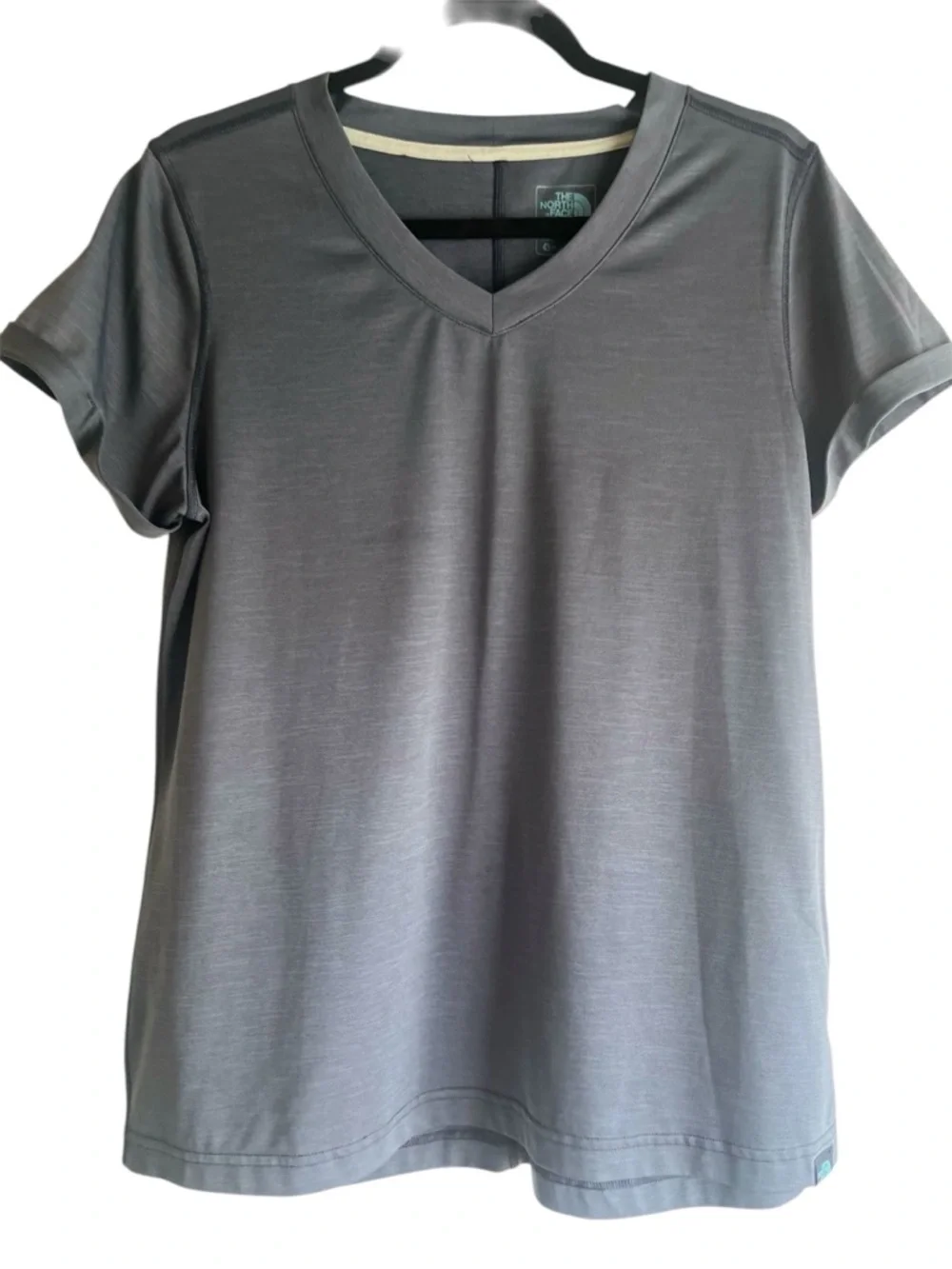 The North Face Women’s V-Neck Short Sleeve Tee - Gray - Picture 2 of 7